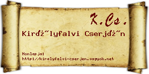 Királyfalvi Cserjén névjegykártya